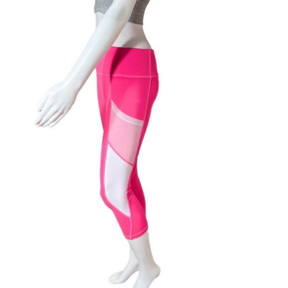 Attivo Mesh Cut Out Cropped Active Leggings - Picture 5 of 9